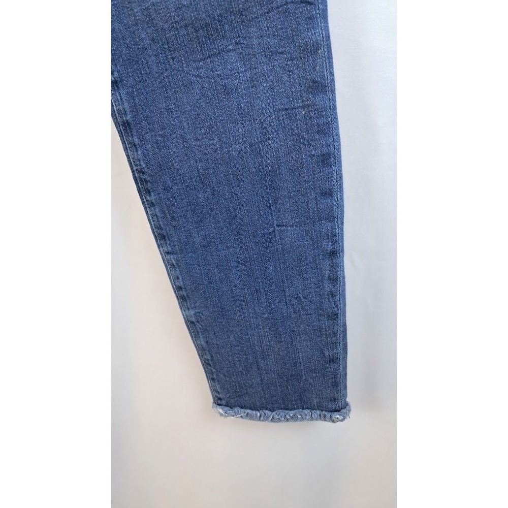 FRAME 31 Ali High Rise Cigarette Jeans Van Ness Wash Denim Raw Hem Ankle - Picture 5 of 10